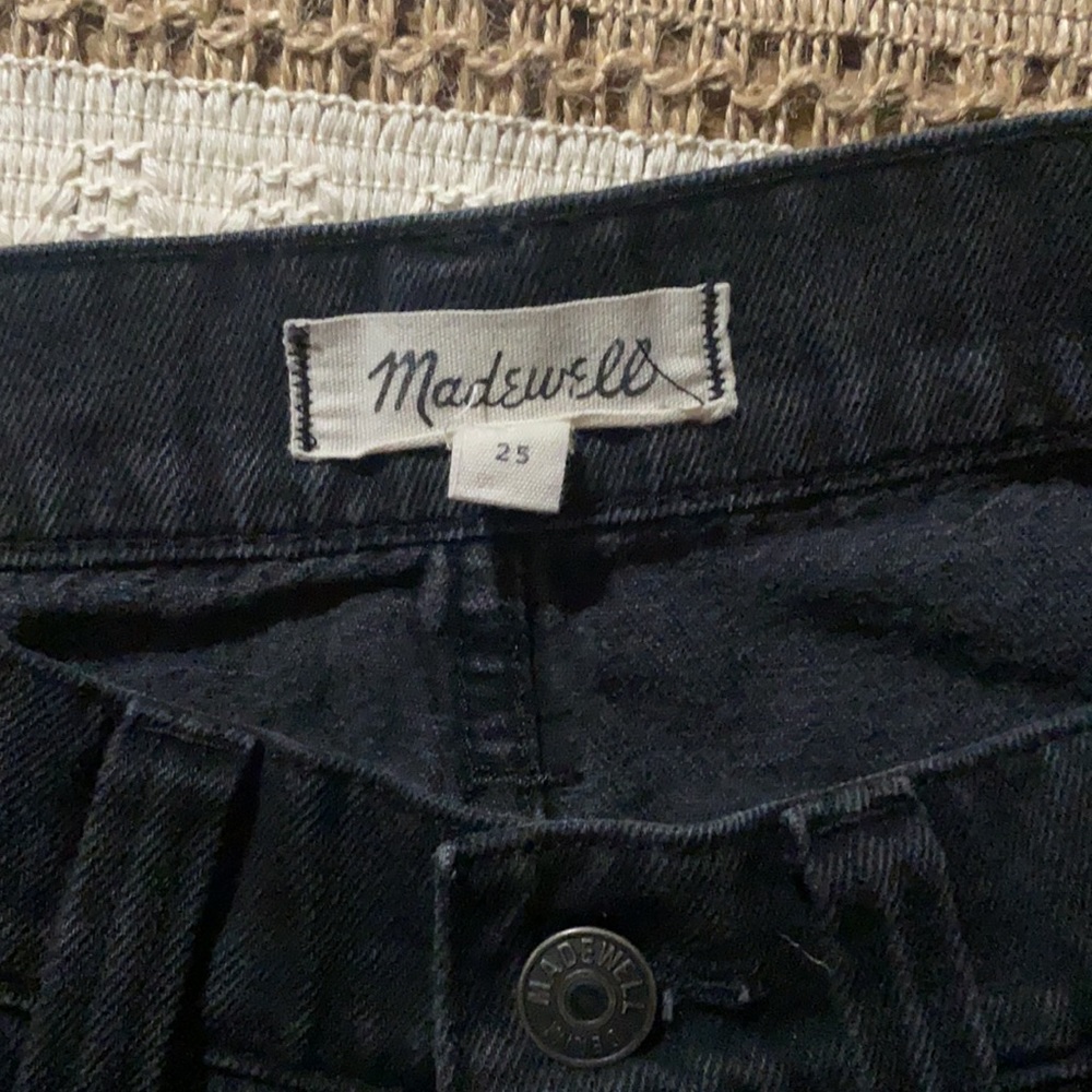 NWT Madewell Black Denim Mini size 25 - Picture 3 of 3